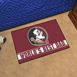 Florida State Seminoles Starter Mat World's Best Dad 19"x30" 