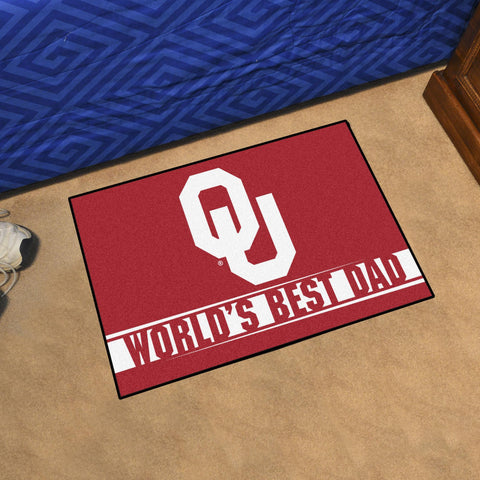 Oklahoma Sooners Starter Mat World's Best Dad 19"x30" 