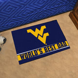 West Virginia Mountaineers Starter Mat World's Best Dad 19"x30" 