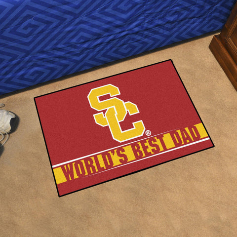 USC Trojans Starter Mat World's Best Dad 19"x30" 