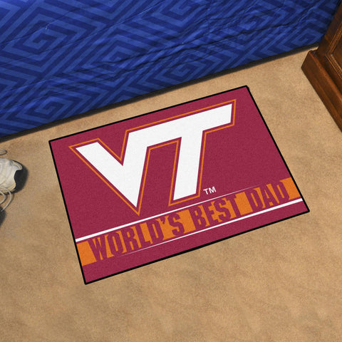 Virginia Tech Hokies Starter Mat World's Best Dad 19"x30" 
