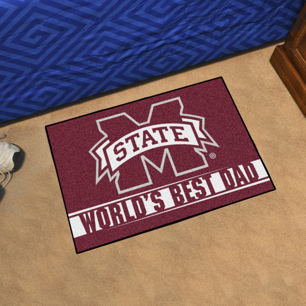 Mississippi State Bulldogs Starter Mat World's Best Dad 19"x30" 