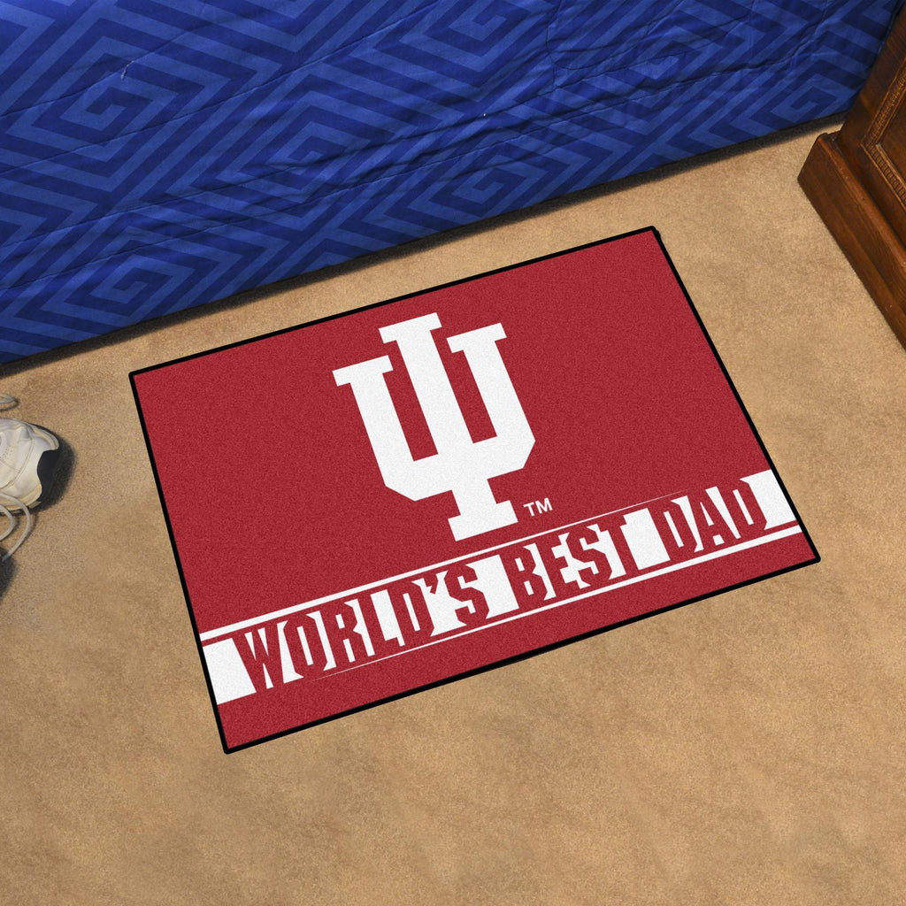 Indiana Hoosiers Starter Mat World's Best Dad 19"x30" 