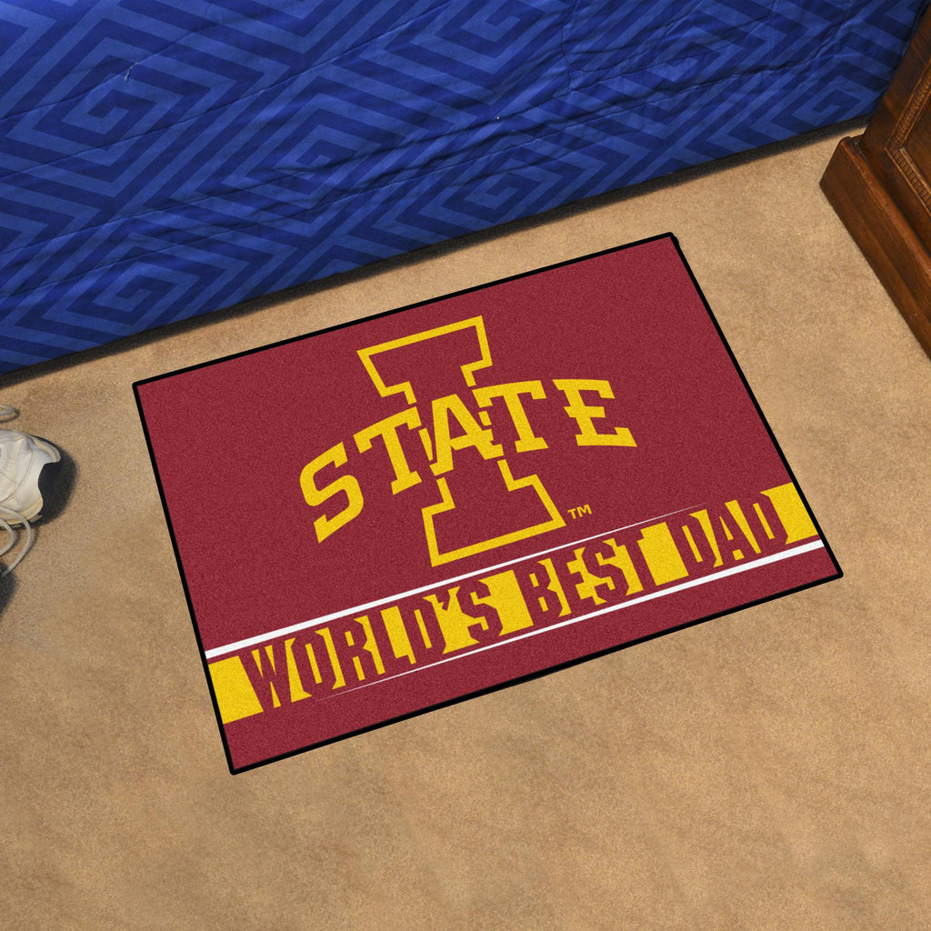 Iowa State Cyclones Starter Mat World's Best Dad 19"x30" 