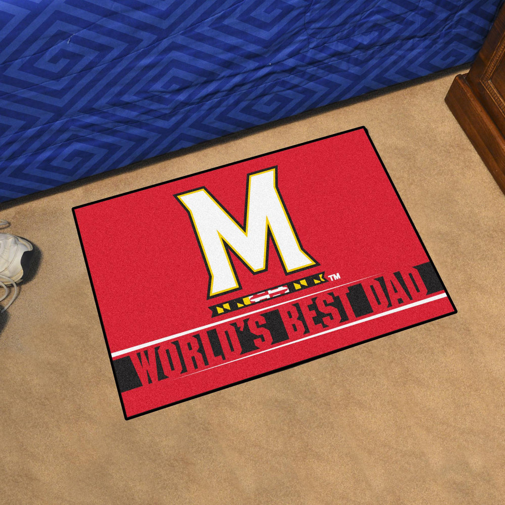 Maryland Terrapins Starter Mat World's Best Dad 19"x30" 