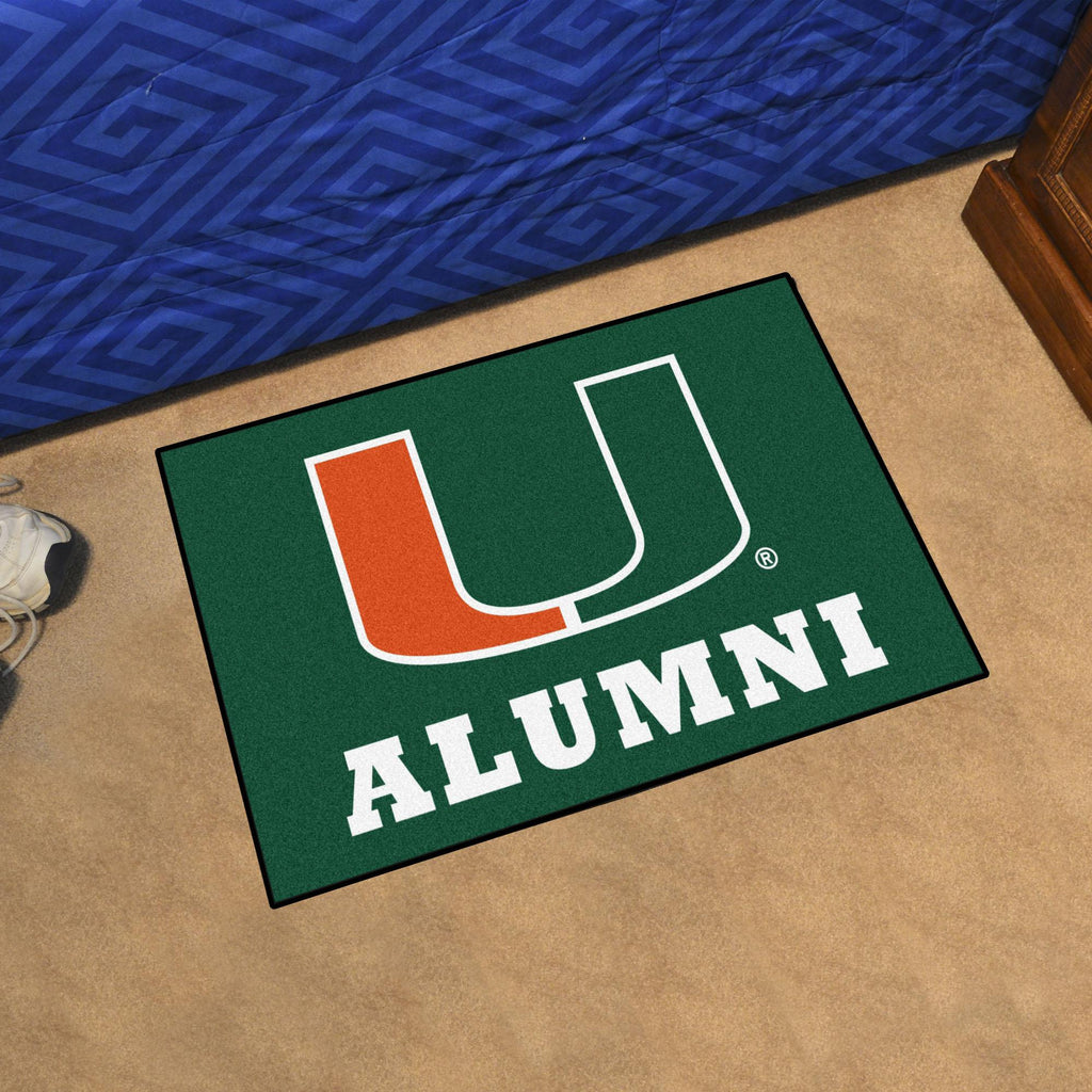 Miami Hurricanes Starter Mat Alumni 19"x30" 