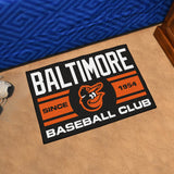 Baltimore Orioles Baseball Club Starter Rug 19"x30"