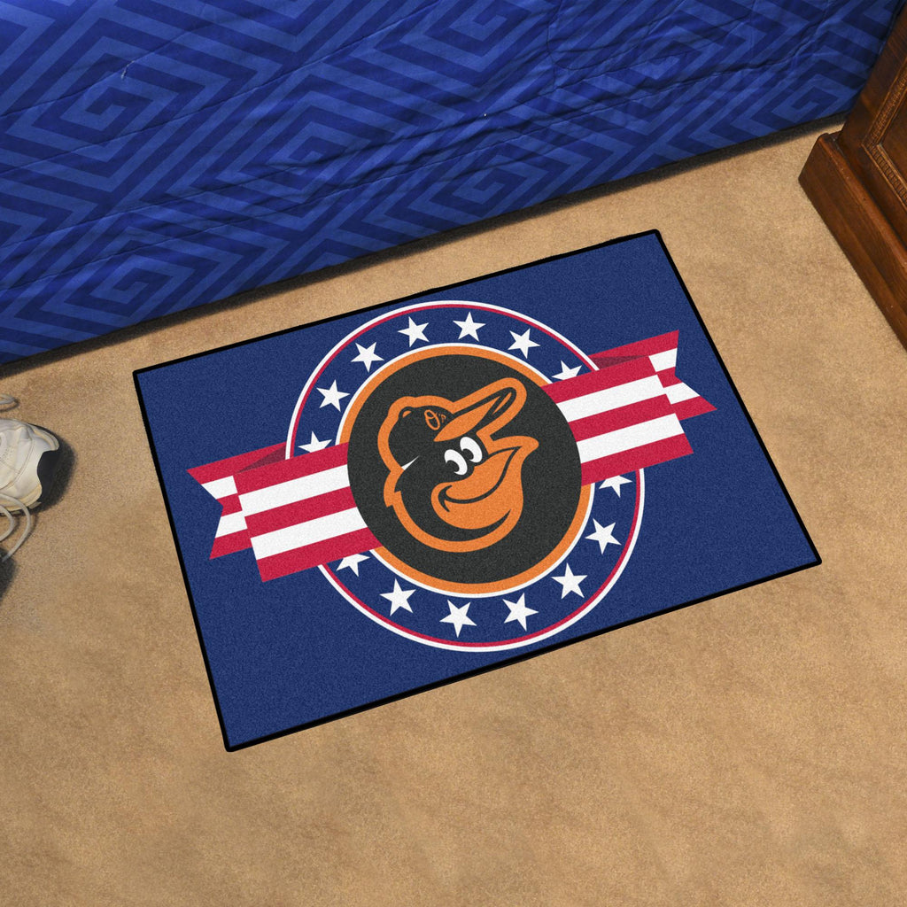 Baltimore Orioles Starter Mat Patriotic 19"x30" 