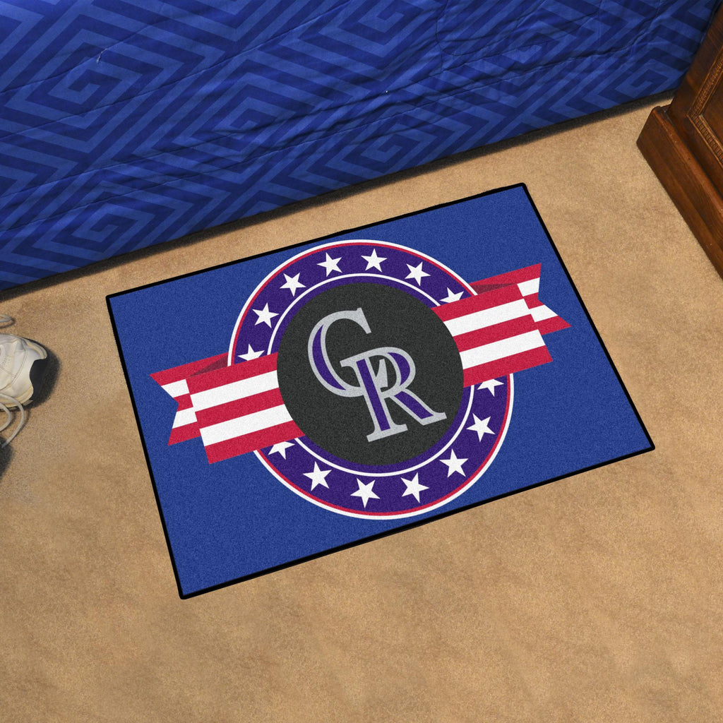 Colorado Rockies Starter Mat Patriotic 19"x30" 