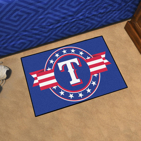 Texas Rangers Starter Mat Patriotic 19"x30" 