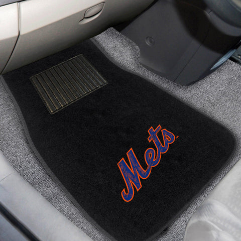New York Mets 2 pc Embroidered Car Mat Set 17"x25.5" 