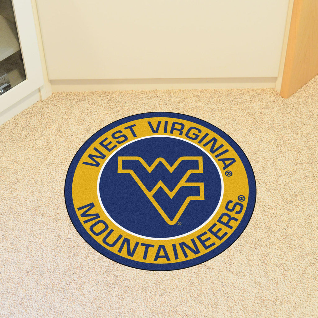 West Virginia Mountaineers Roundel Mat 27" diameter 