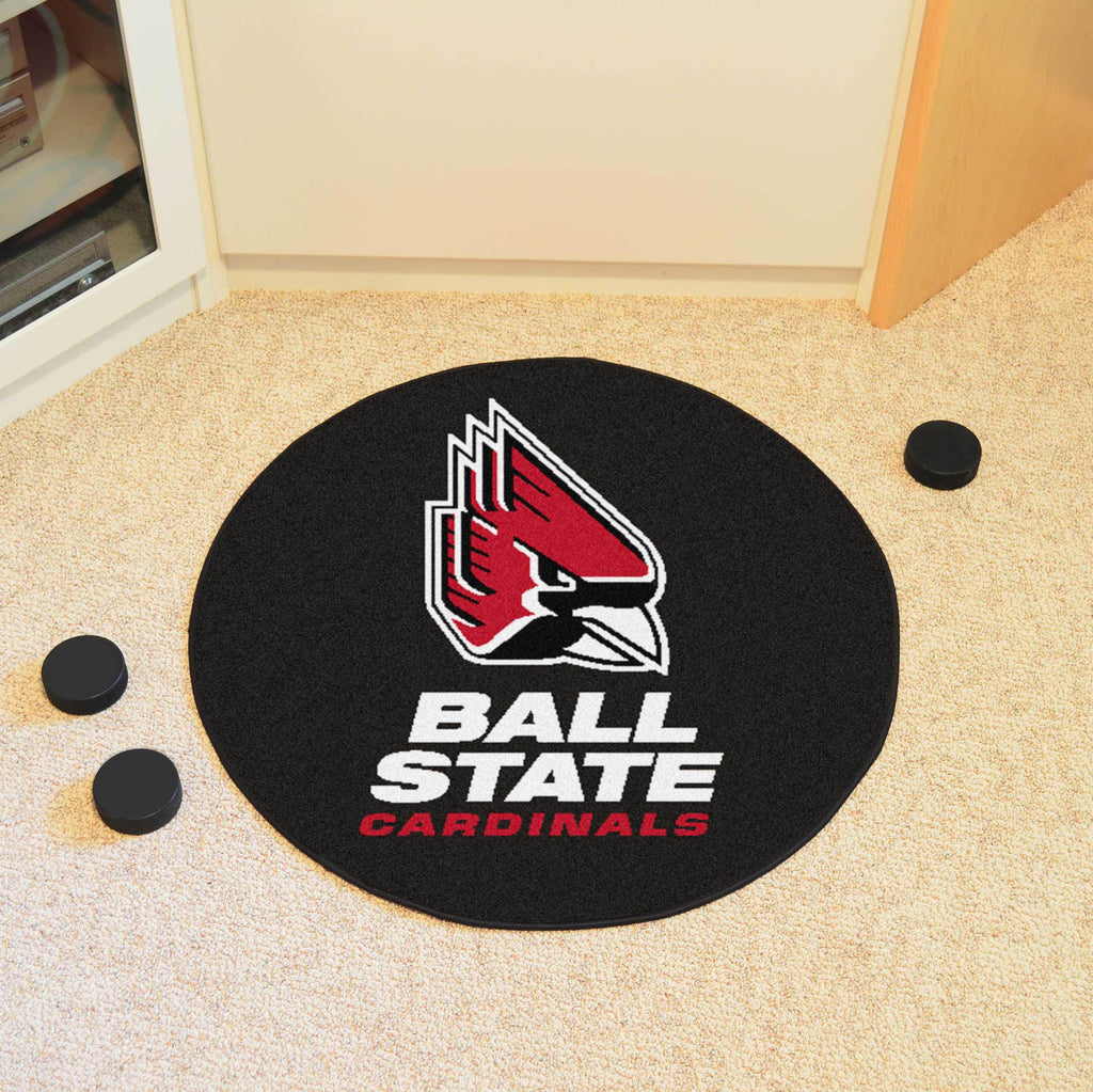 Ball State Cardinals Puck Mat 27" diameter 