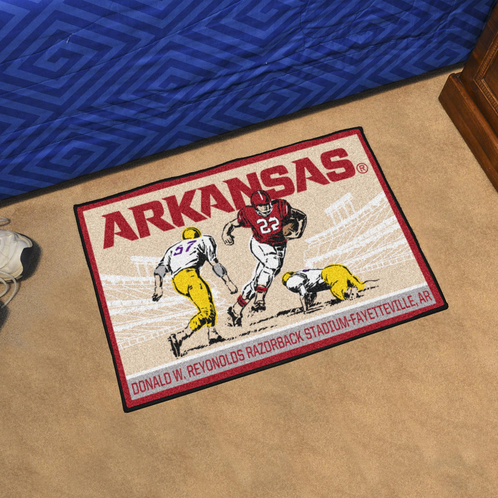 Arkansas Razorbacks Starter Mat Ticket 19"x30" 