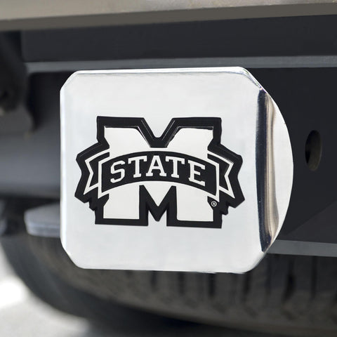 Mississippi State Bulldogs Hitch Cover Chrome on Chrome 3.4"x4" 