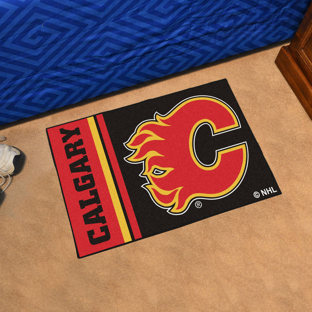 Calgary Flames Uniform Starter Rug 19"x30"