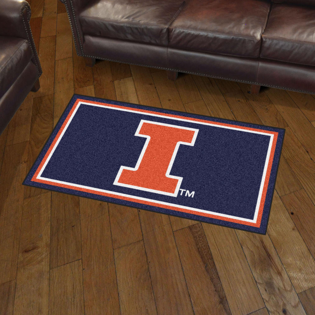 Illinois Fighting Illini 3x5 Rug 36"x 60" 