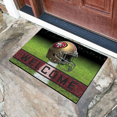 San Francisco 49ers Crumb Rubber Door Mat 18"x30" 