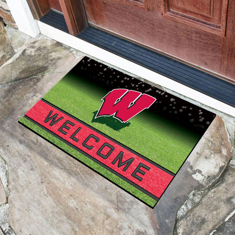 Wisconsin Badgers Crumb Rubber Door Mat 18"x30" 