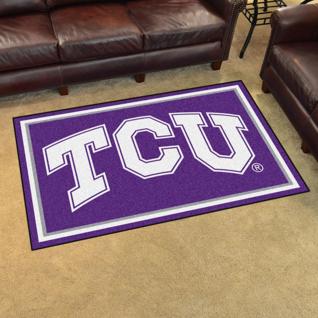 Texas Christian Horned Frogs 4x6 Rug 44"x71" 