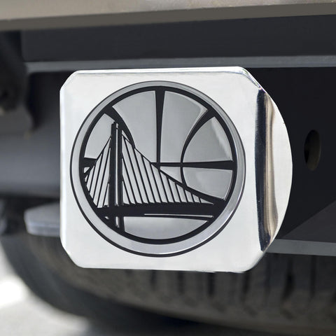 Golden State Warriors Hitch Cover Chrome on Chrome 3.4"x4" 