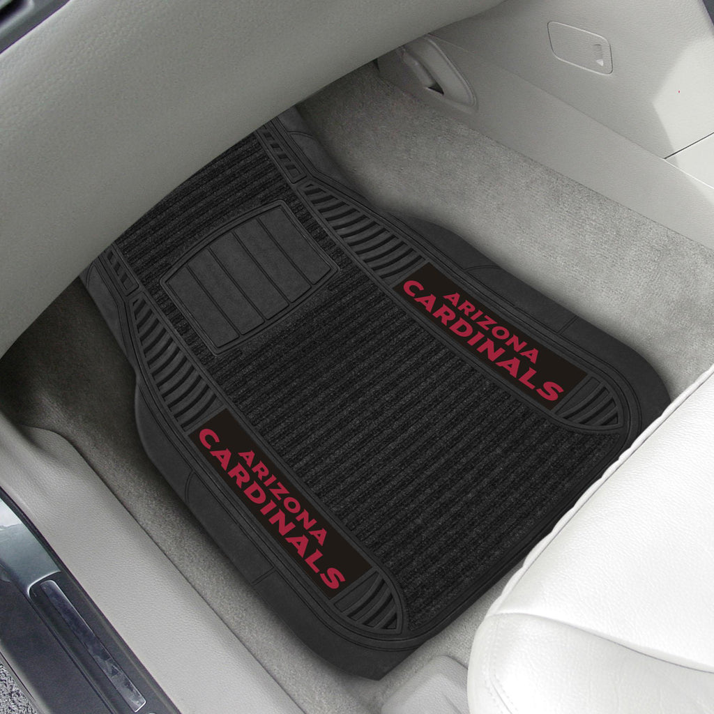 Arizona Cardinals 2 pc Deluxe Car Mat Set 21"x27" 