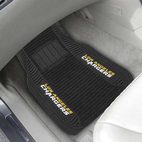 Los Angeles Chargers 2 pc Deluxe Car Mat Set 21"x27" 