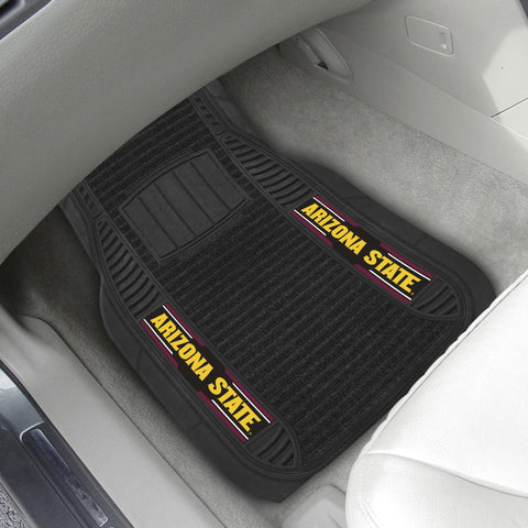 Arizona State Sun Devils 2 pc Deluxe Car Mat Set 21"x27" 