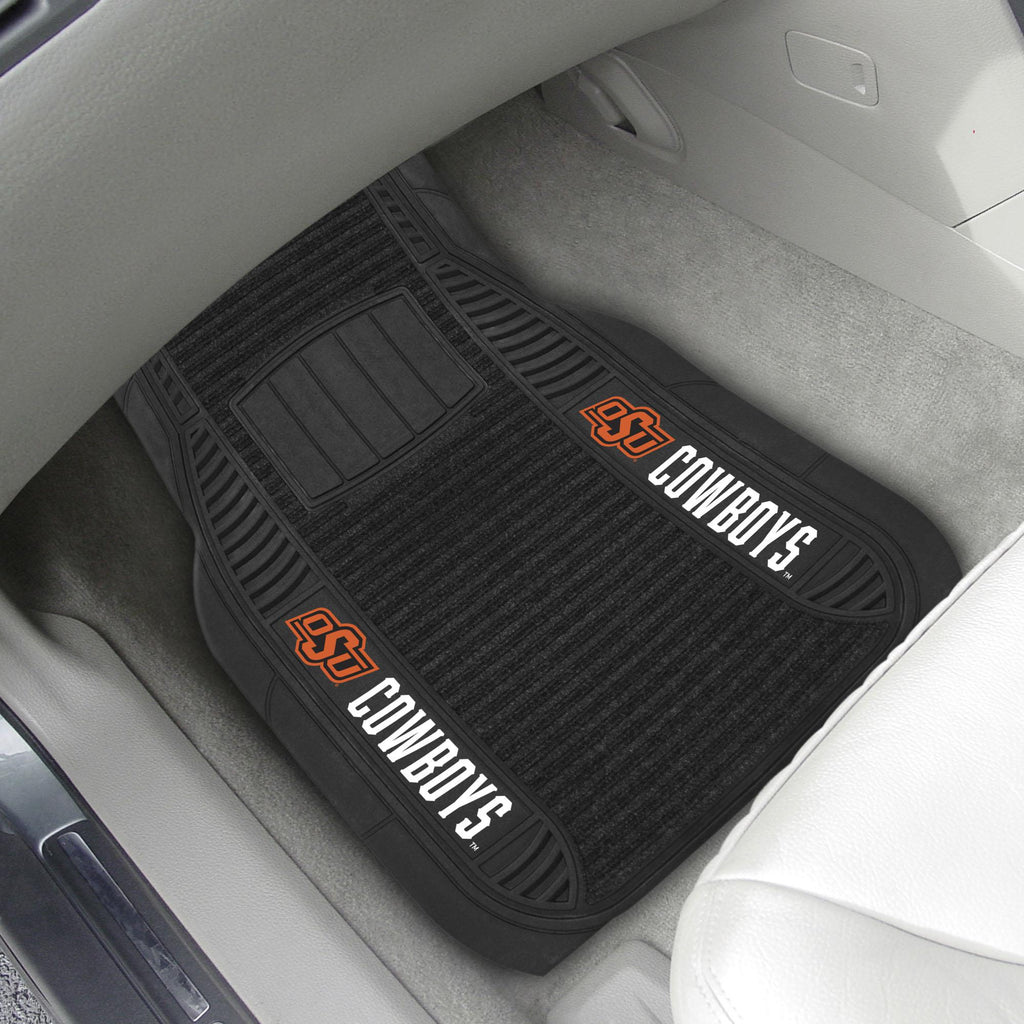 Oklahoma State Cowboys 2 pc Deluxe Car Mat Set 21"x27" 