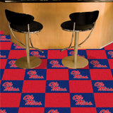 Ole Miss Rebels Team Carpet Tiles 18"x18" tiles 