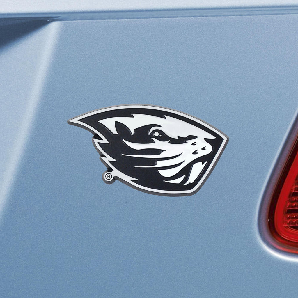 Oregon State Beavers Chrome Emblem 3"x3.2" 