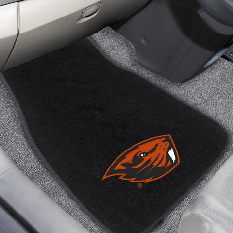 Oregon State Beavers 2 pc Embroidered Car Mat Set 17"x25.5" 