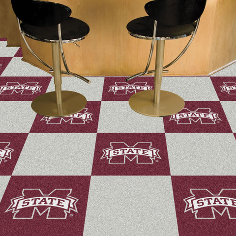 Mississippi State Bulldogs Team Carpet Tiles 18"x18" tiles 