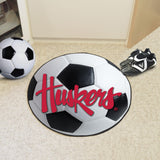 Nebraska Cornhuskers Soccer Ball Mat 27" diameter 