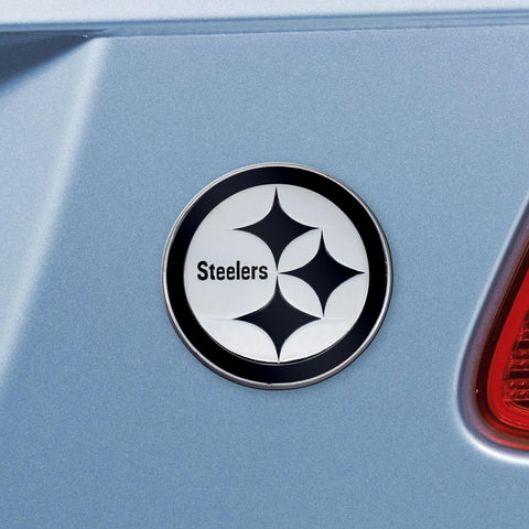 Pittsburgh Steelers Chrome Emblem 3"x3.2" 