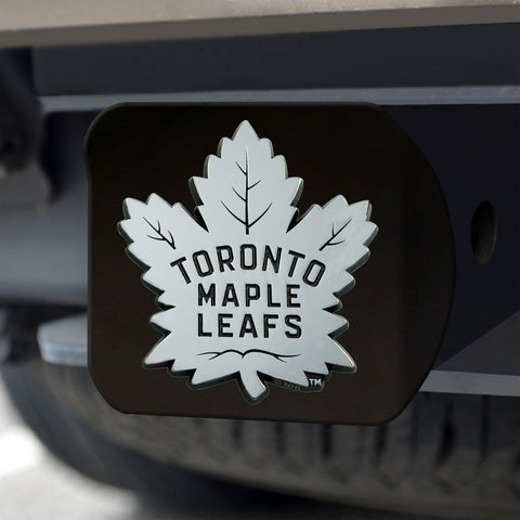Toronto Maple Leafs Hitch Cover Chrome on Black 3.4"x4" 