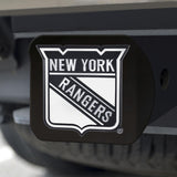 New York Rangers Hitch Cover Chrome on Black 3.4"x4" 