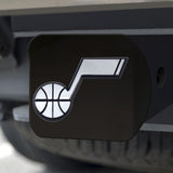 Utah Jazz Hitch Cover Chrome on Black 3.4"x4" 