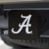 Alabama Crimson Tide Hitch Cover Chrome on Black 3.4"x4" 