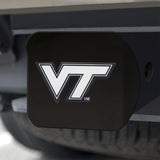 Virginia Tech Hokies Hitch Cover Chrome on Black 3.4"x4" 