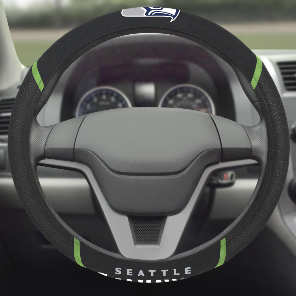 Seattle Seahawks Steering Wheel Cover 15"x15" 