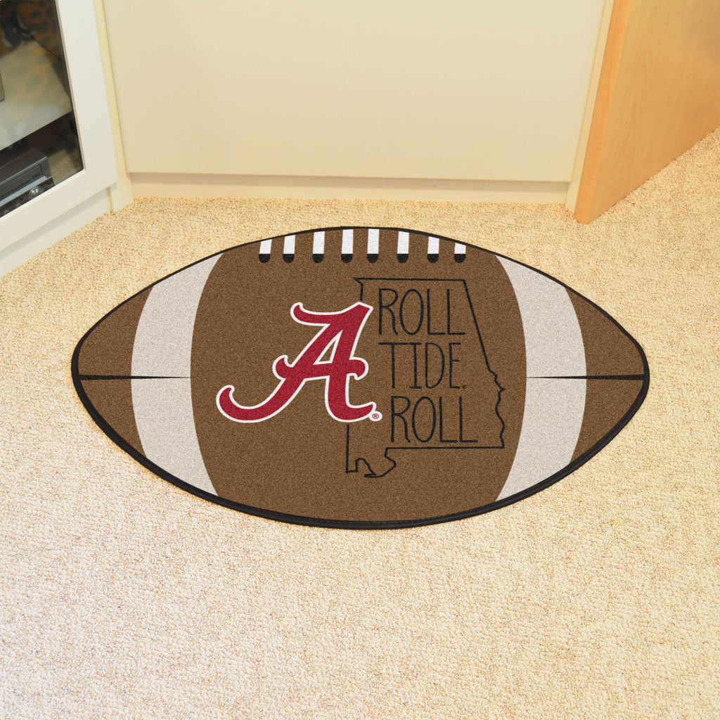 Alabama Crimson Tide Southern Style Football Mat 20.5"x32.5" 