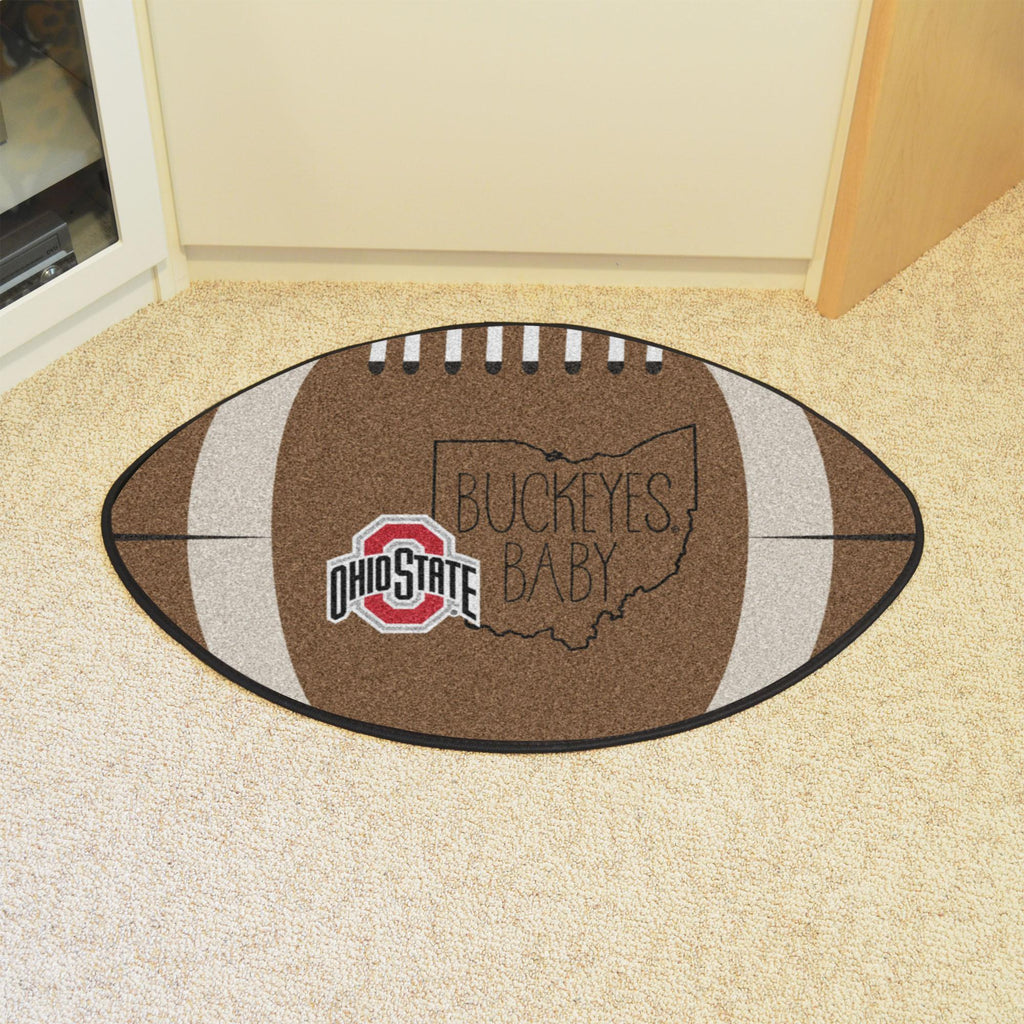 Ohio State Buckeyes Southern Style Football Mat 20.5"x32.5" 