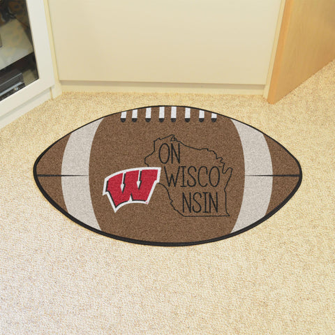 Wisconsin Badgers Southern Style Football Mat 20.5"x32.5" 