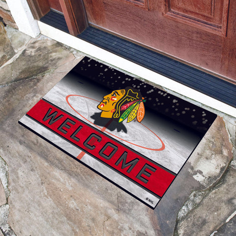 Chicago Blackhawks Crumb Rubber Door Mat 18"x30" 