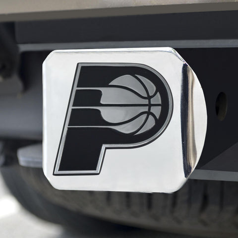 Indiana Pacers Hitch Cover Chrome on Chrome 3.4"x4" 
