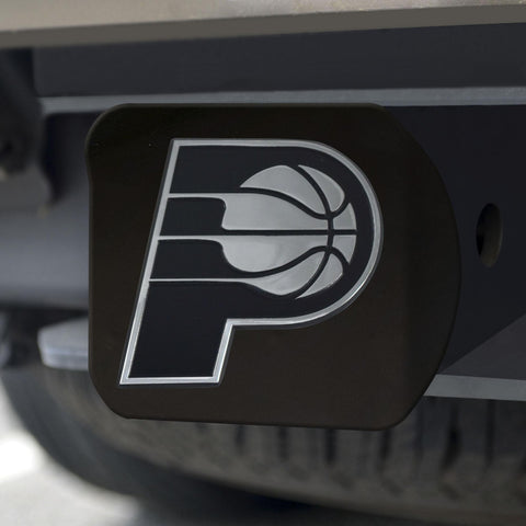 Indiana Pacers Hitch Cover Chrome on Black 3.4"x4" 
