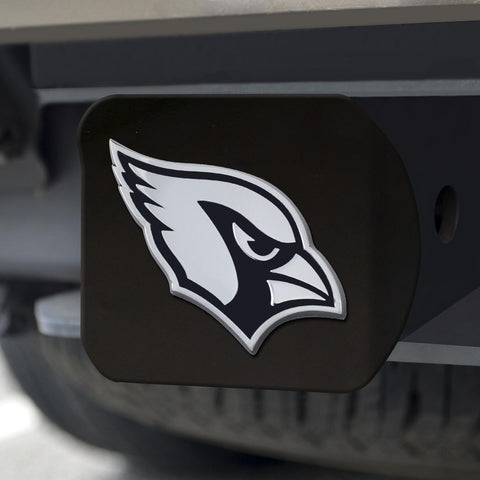 Arizona Cardinals Hitch Cover Chrome on Black 3.4"x4" 