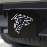 Atlanta Falcons Hitch Cover Chrome on Black 3.4"x4" 