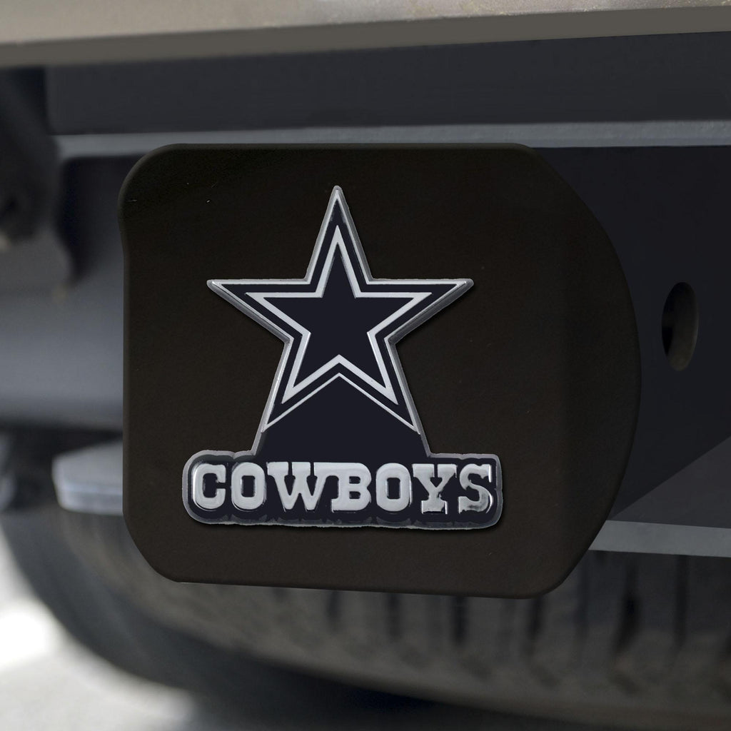 Dallas Cowboys Hitch Cover Chrome on Black 3.4"x4" 